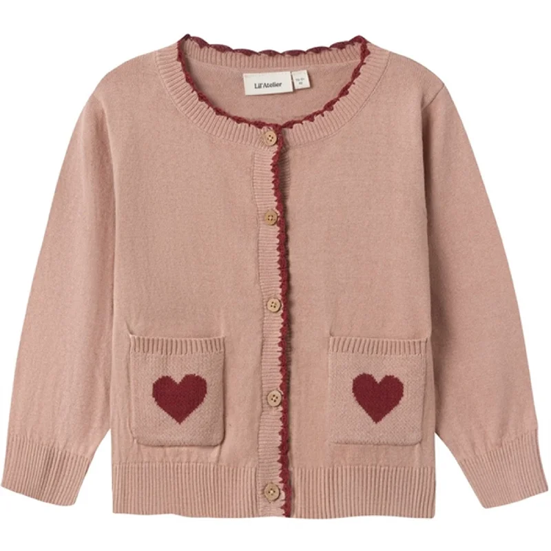 Warm and substantial Lil'Atelier Nougat Saran Knit Cardigan