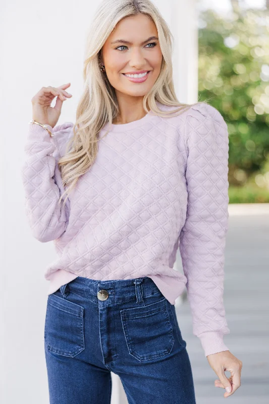 Energy Wear Just To Start Lilac Purple Quilted Pullover