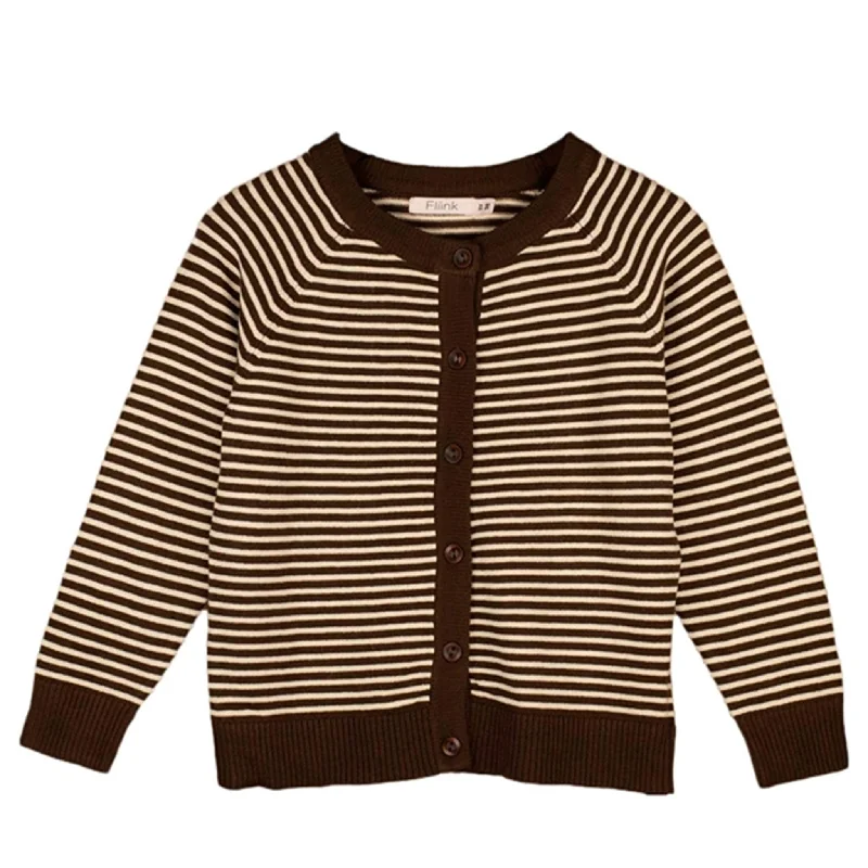 Fashion Concept Fliink Chicory Coffee W. Sand Stripes Favo Cardigan