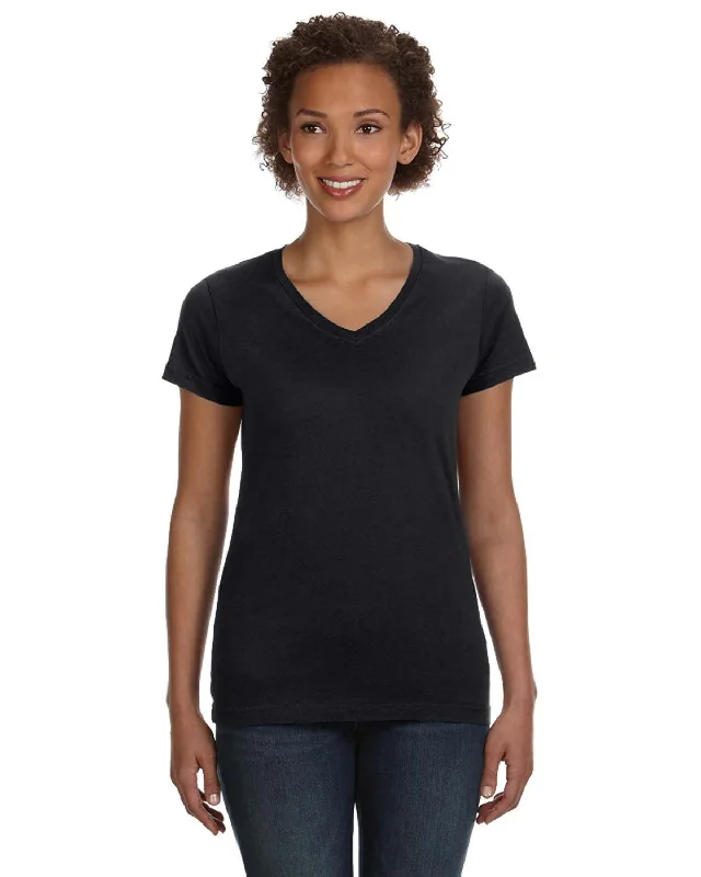 Street Fashion Style LAT 3507 Ladies' V-Neck Fine Jersey T-Shirt
