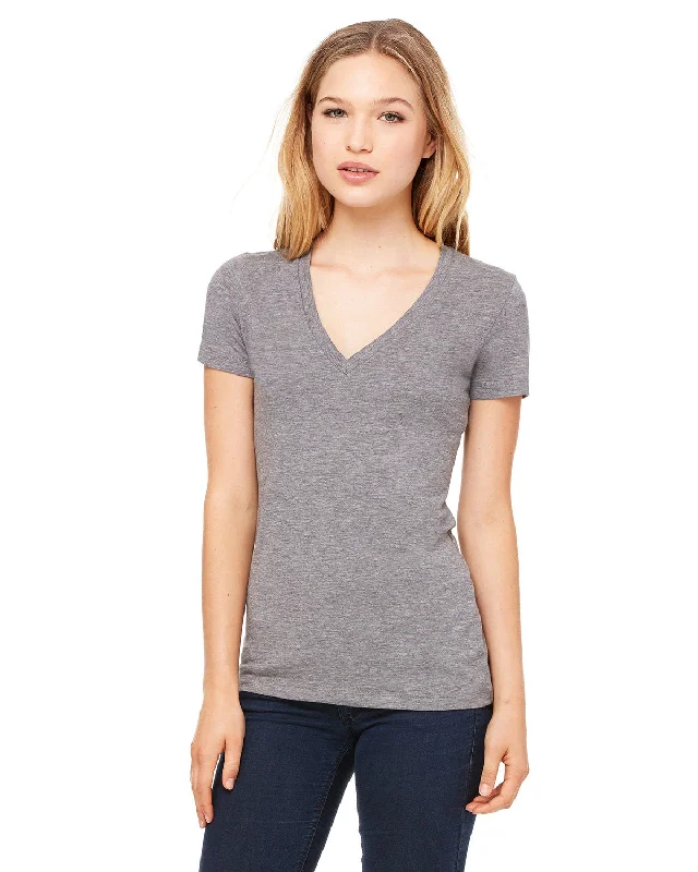 Retro Design Bella + Canvas 8435 Ladies' Triblend Short-Sleeve Deep V-Neck T-Shirt