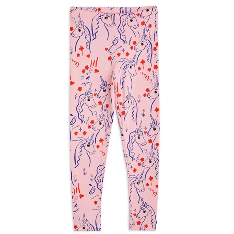 Amazing design Mini Rodini Pink Scottish Unicorns Aop Leggings