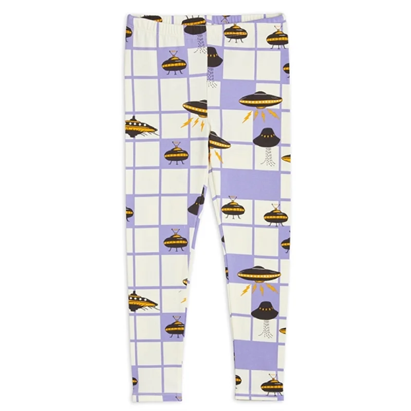 Avant-garde trend Mini Rodini Purple Ufo Aop Leggings