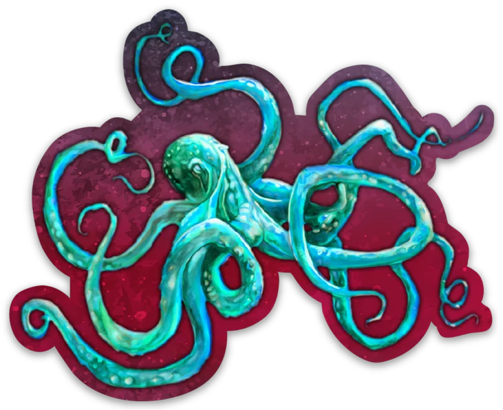Unique prints Cosmic Kraken Sticker