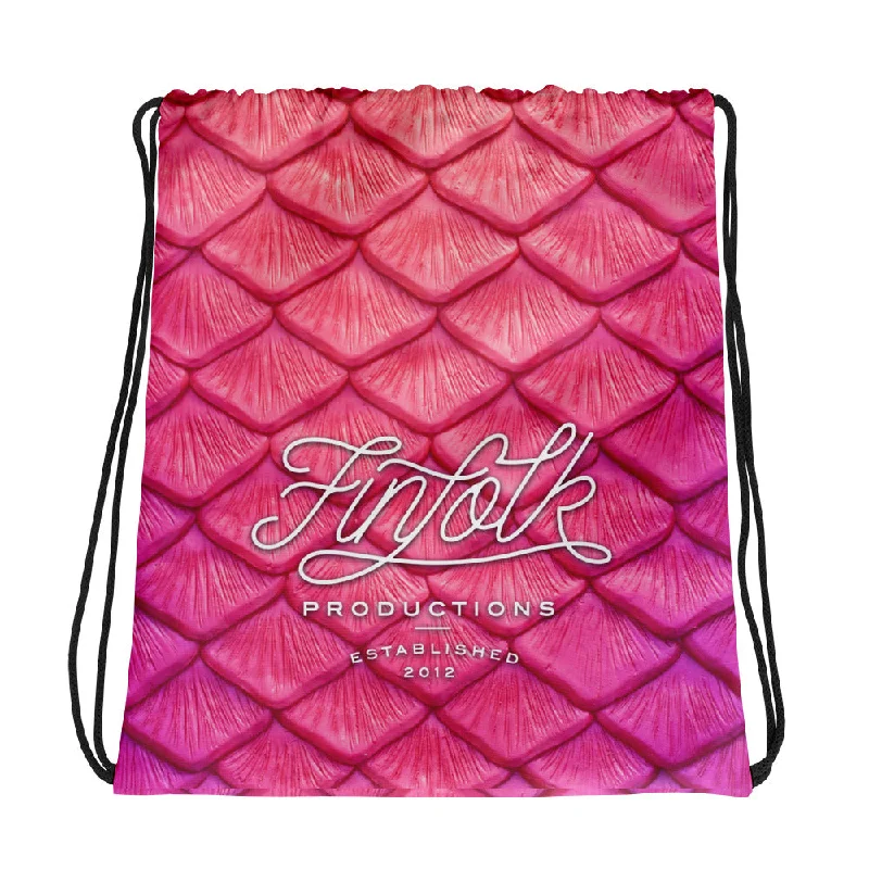 Affordable selection Plumeria Pink Drawstring Bag