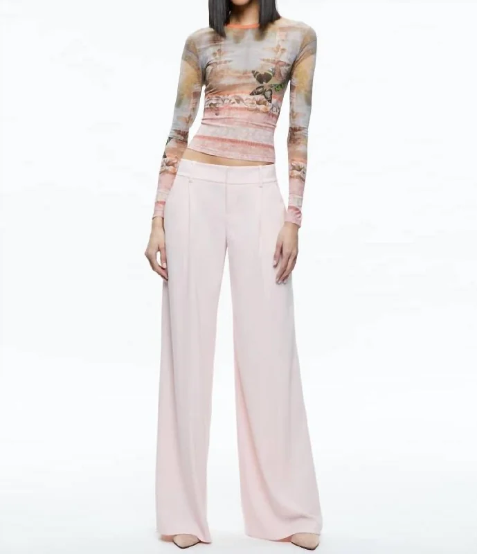 Cozy Fit Eric Low Rise Lace Pants In Pink Lace