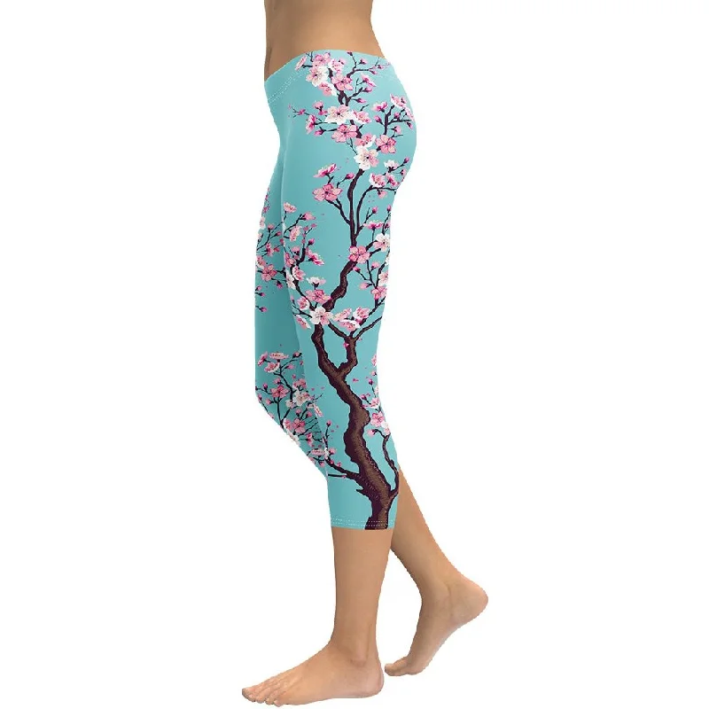 Warm Comfort Cherry Blossom Capris