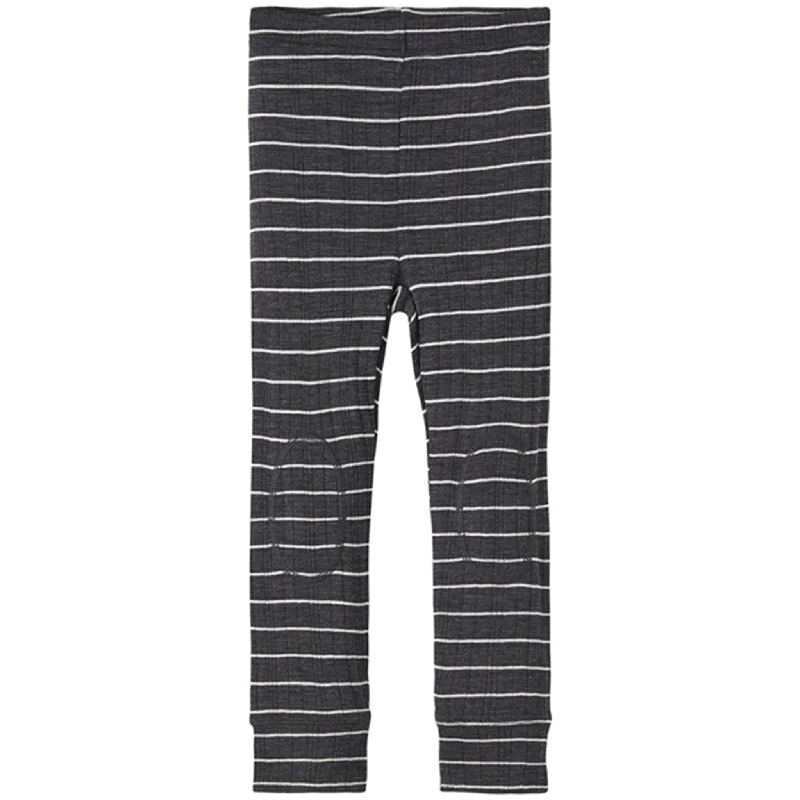 Fashion Expert Name it Blue Graphite Stripes Wang Wool Needle Leggings Noos
