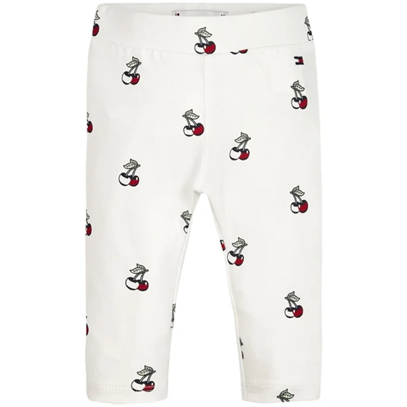 Slightly Flared Design Tommy Hilfiger Baby Leggings Cherry Allover
