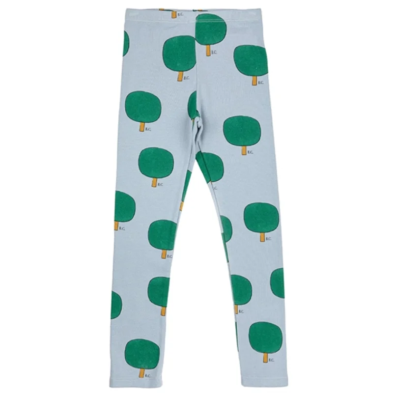 Weekend Style Bobo Choses Light Blue Green Tree Leggings AOP