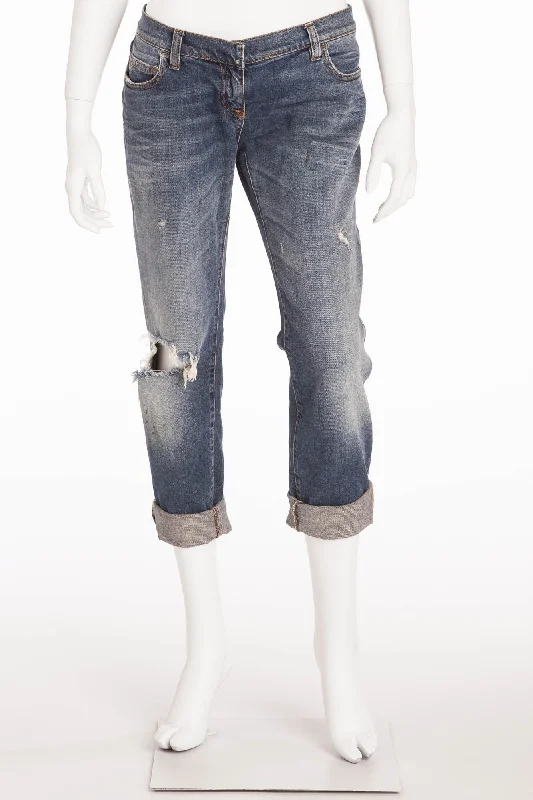 High Street Style Balmain - Dark Wash Boyfriend Jeans - FR 40