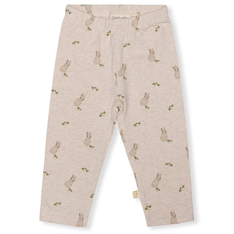 Simple Solid Color That's Mine Clovers and Bunnies Miley Leggings