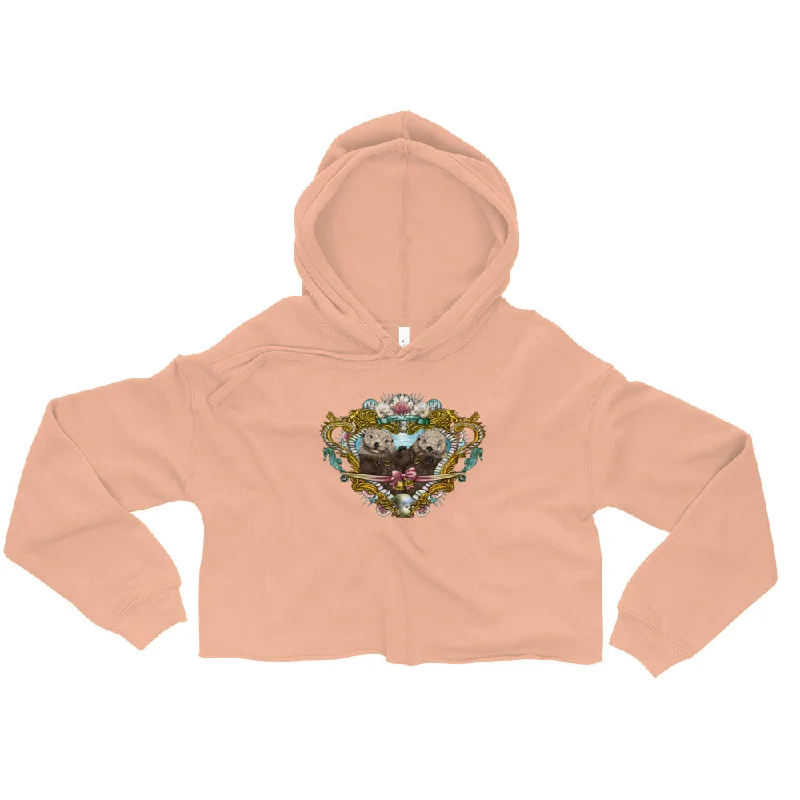 Retro Style Otterly in Love Crop Hoodie