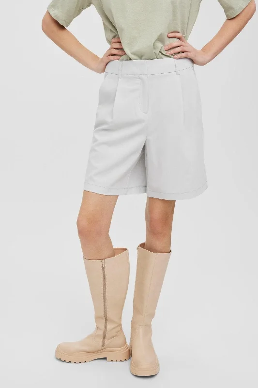 British casual Zelda High Waist Loose Shorts - Grey
