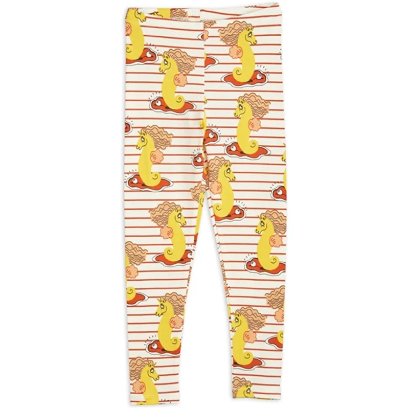 Celebrity Picks Mini Rodini Unicorn Seahorse AOP Leggings Red