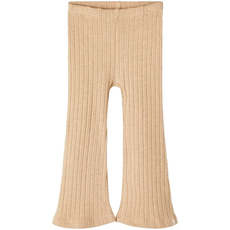 Free And Comfortable Lil'Atelier Warm Sand Niva Bootcut Leggings