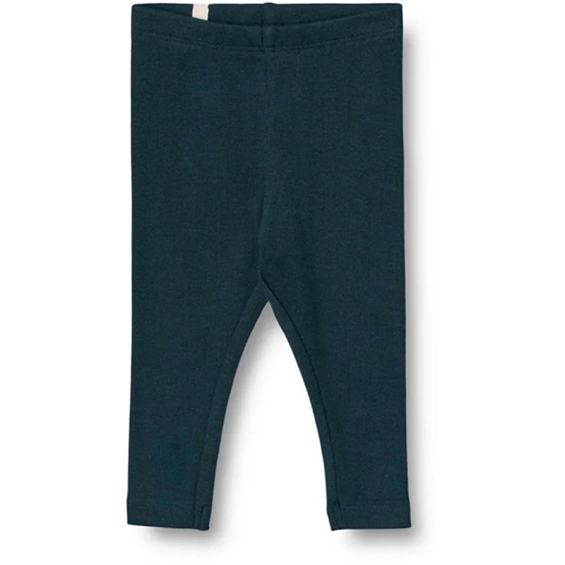 Sports Casual Style Wheat Navy Rib Leggings