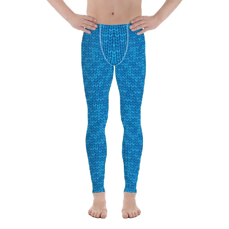 Everyday Comfort Knitted Print Pattern Men's Leggings