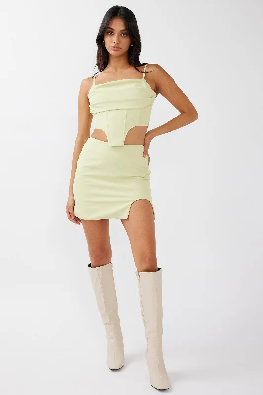 Renaissance Style Annika Mini Skirt Pistachio