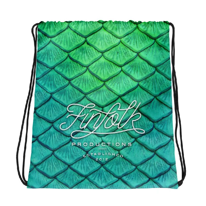 Classic style Shoal Green Drawstring Bag