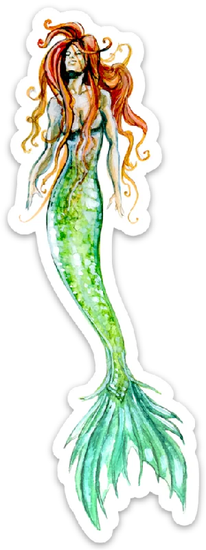 Wandering freely Emerald Mermaid Sticker