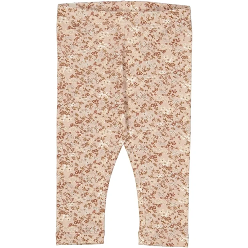Trendy Traveler Wheat Pale Lilac Flowers Jersey Leggings