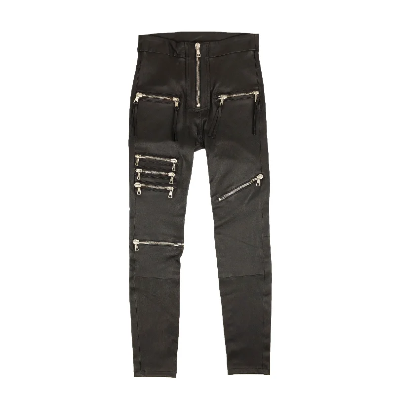 Comfort Fit Unravel Project Leather Pants
