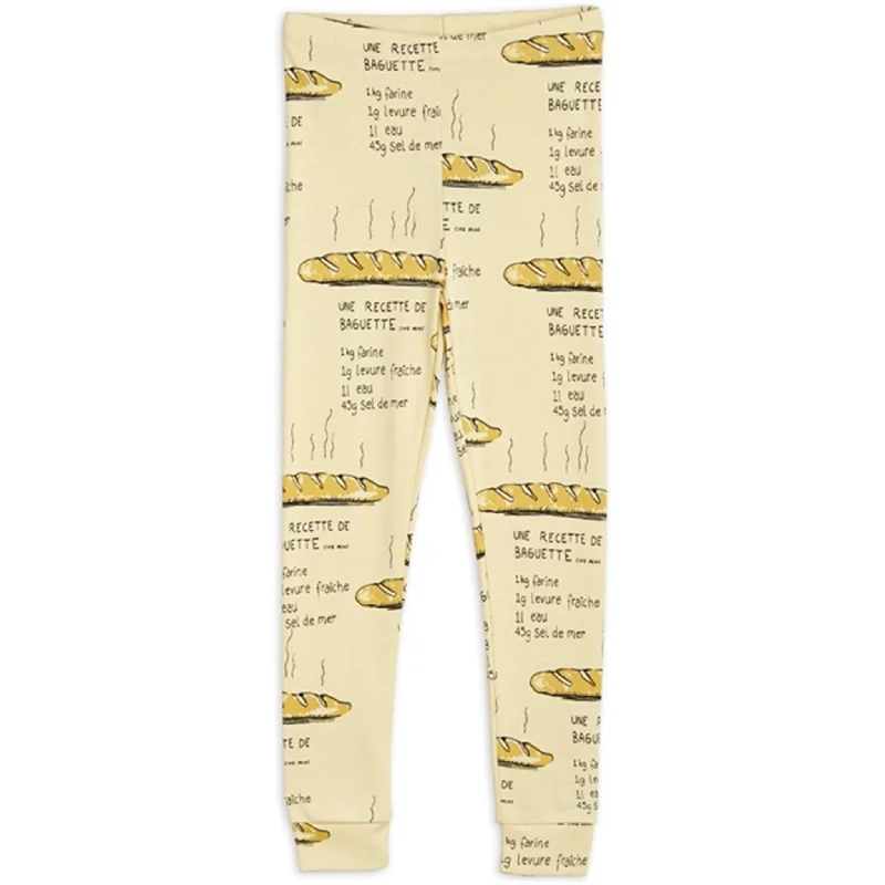 Cozy Vibes Mini Rodini Baguette Aop Leggings Yellow
