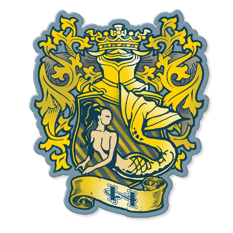 Retro Literary Style Gold Finfolk Crest Set