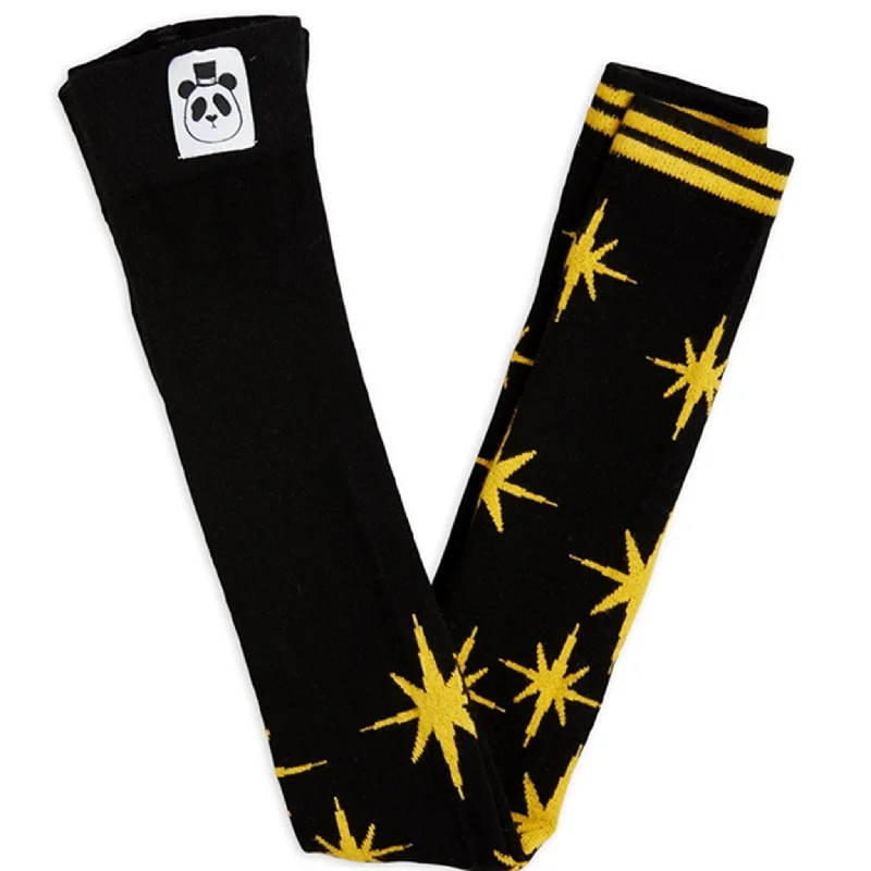 Printed pattern Mini Rodini Black Stars Leggings