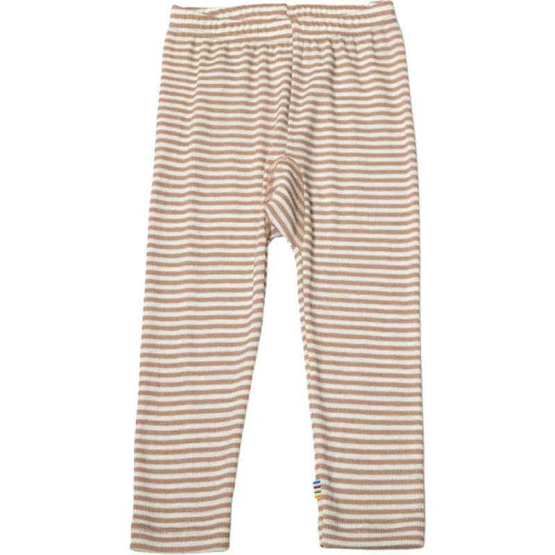 Must-have For Fashion Joha Wool/Silk Light Brown Stripe Leggings