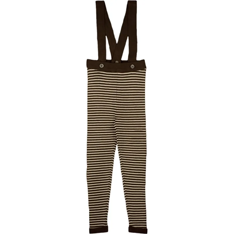 Comfortable Fashion Fliink Chicory Coffee W. Sand Stripes Favo Leggings Med Seler