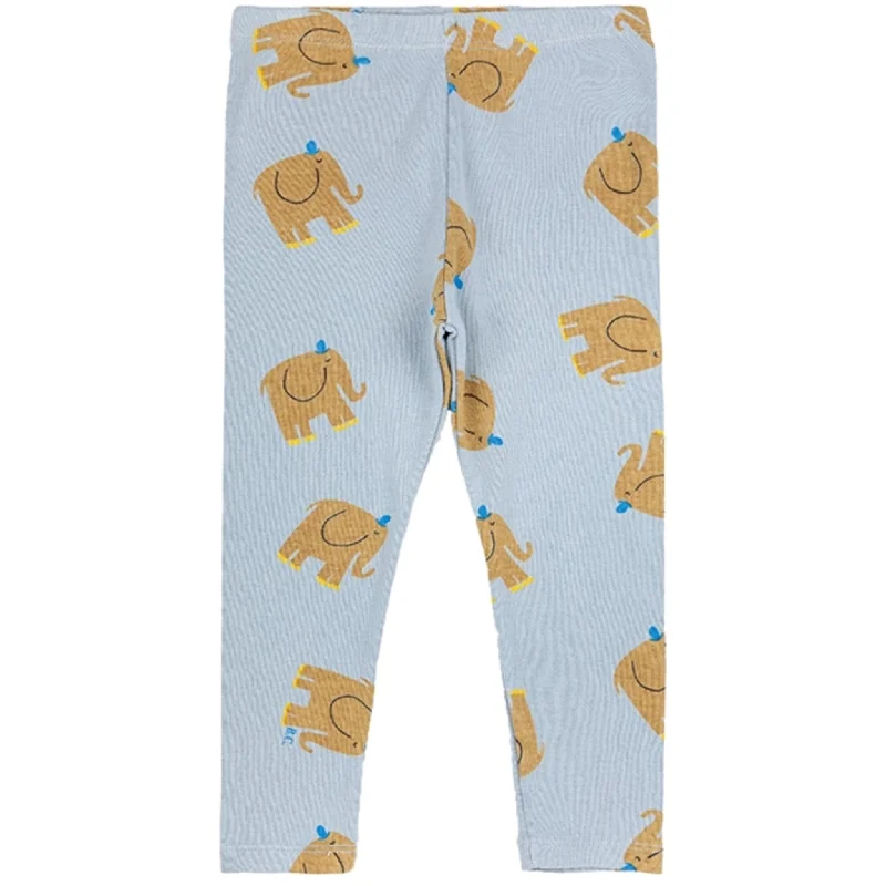 Fashionable Ease Bobo Choses Light Blue The Elephant Leggings AOP