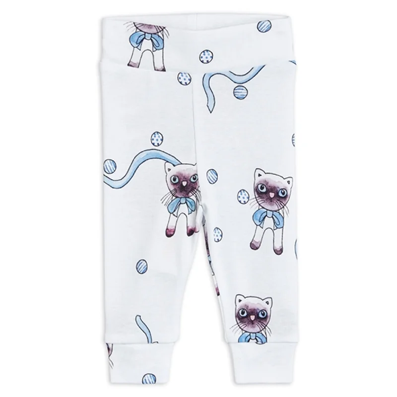 Warm and substantial Mini Rodini Light Blue Siamese Aop Leggings