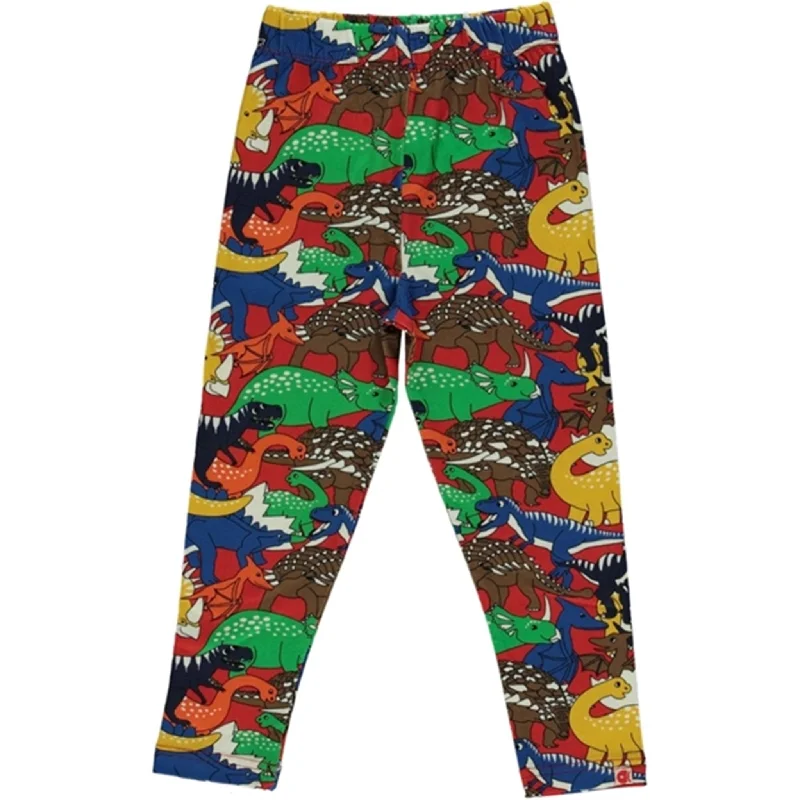 Luxury Classic Småfolk Apple Red Dinosaur Leggings