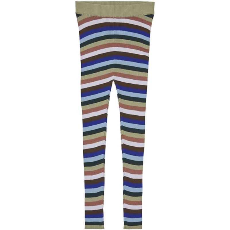 Modern City FUB Slim Rib Leggings Multi Stripe