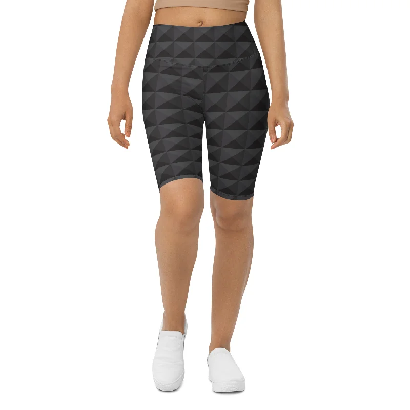 All-Day Wear Seamless Cube Pattern Biker Shorts