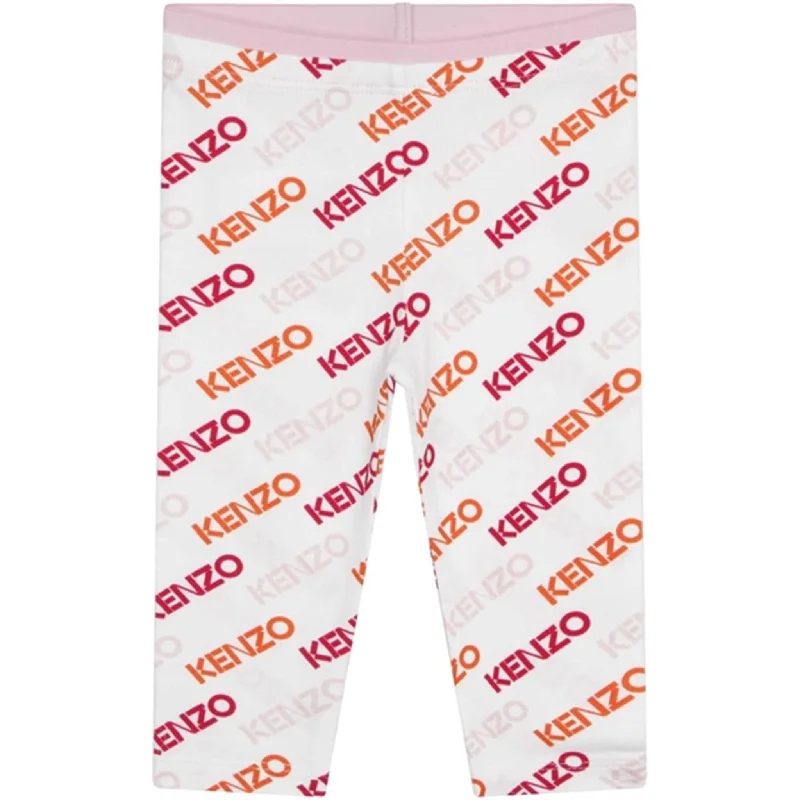 Ethnic Style Kenzo Baby Leggings White