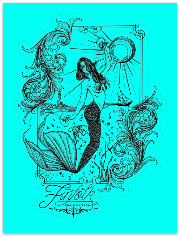 British casual Tattooed Lagoon Sticker