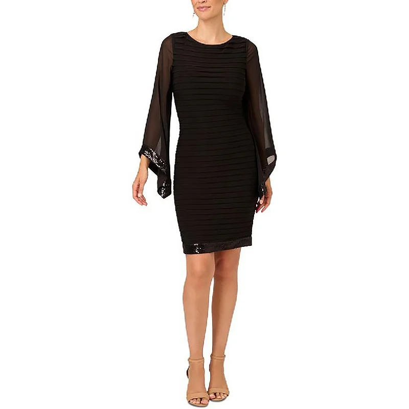Relaxed Fashion Adrianna Papell Womens Sequined Mini Cocktail And Party Dress