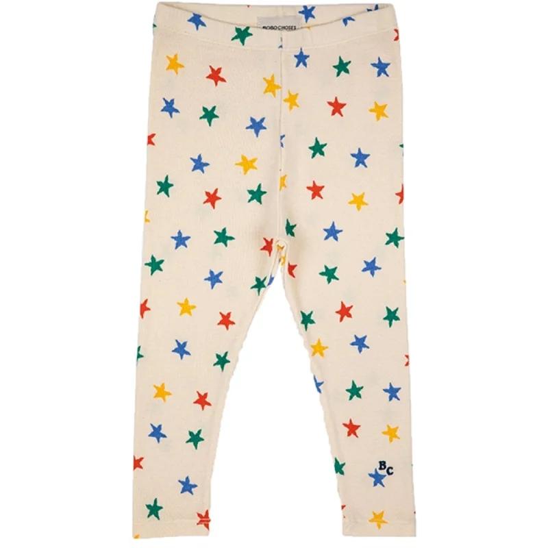Dessert Matching Bobo Choses White Multicolor Stars All Over Leggings