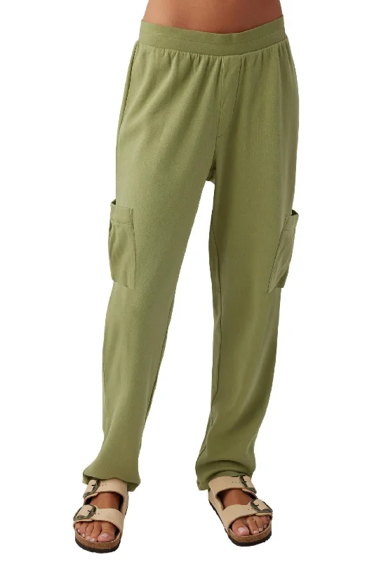 Easy Fashion Billow Cargo Pant In Fatigue