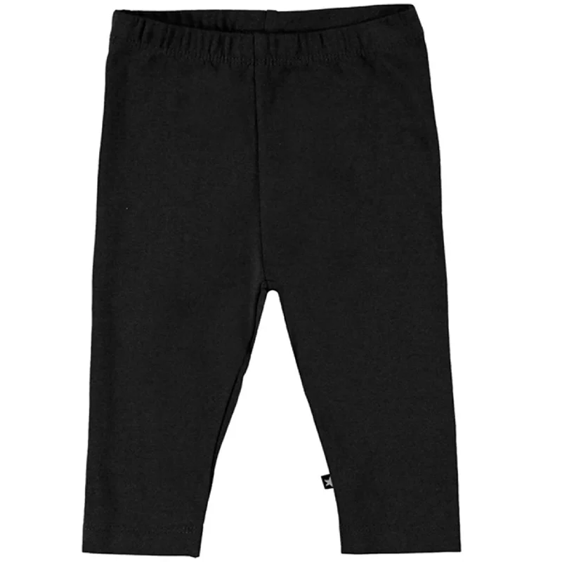 Classic Style Molo Black Nette Solid Leggings