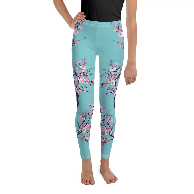 Trendy Comfort Cherry Blossom Youth Leggings