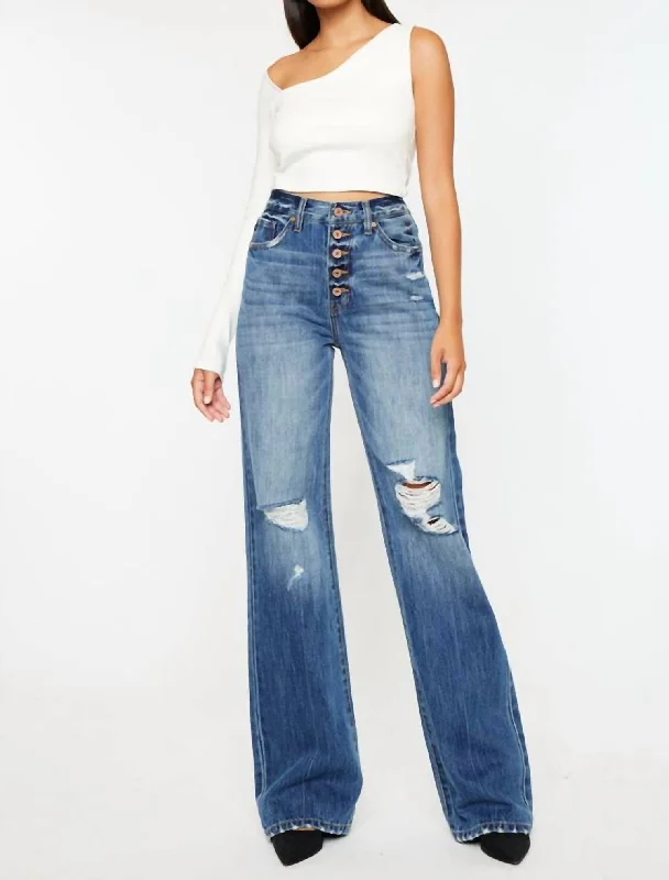 Soft Style Ariena 90S Flare Jeans In Medium Wash