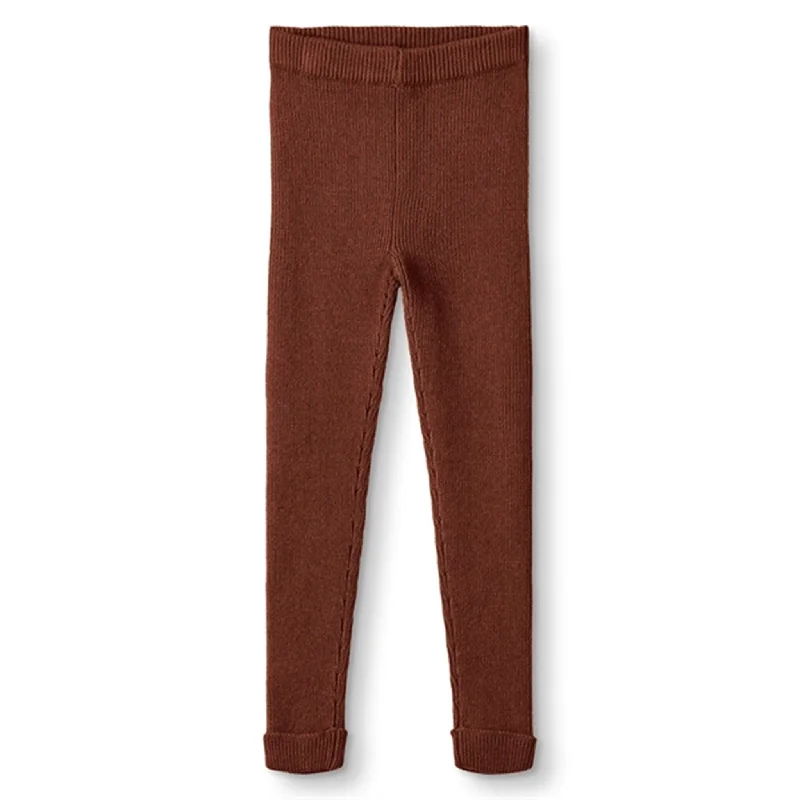 Embroidery Design Fliink Carob Brown Benna Rib Leggings