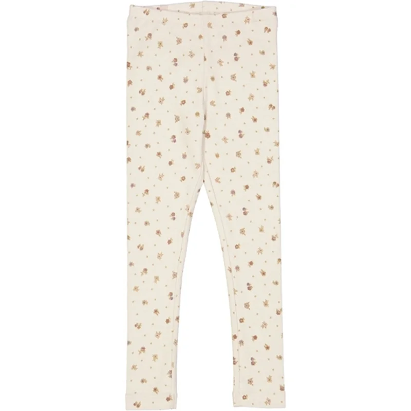 Knowledge And Elegance Wheat Chalk Flowers Jersey Leggings