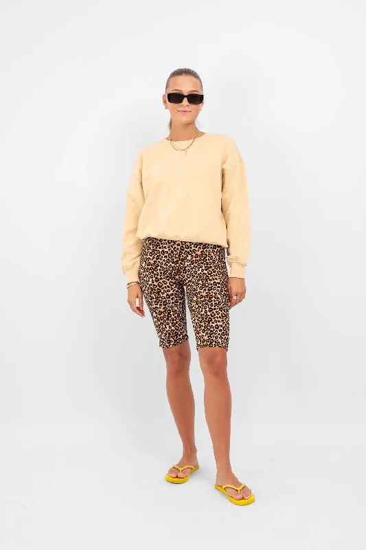 Moisture wicking Alma Cycle Shorts - Leopard