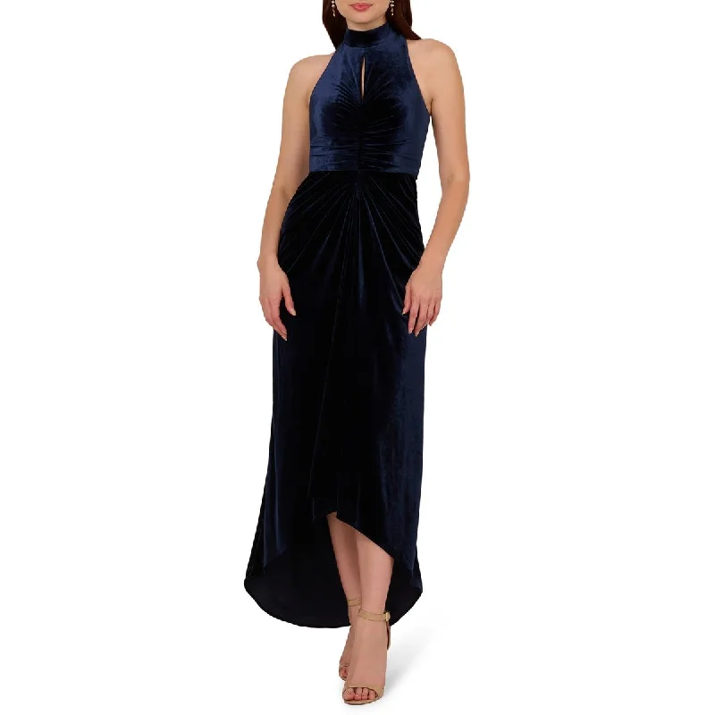 Retro Woolen Jacket Adrianna Papell Womens Velvet Hi-Low Cocktail And Party Dress