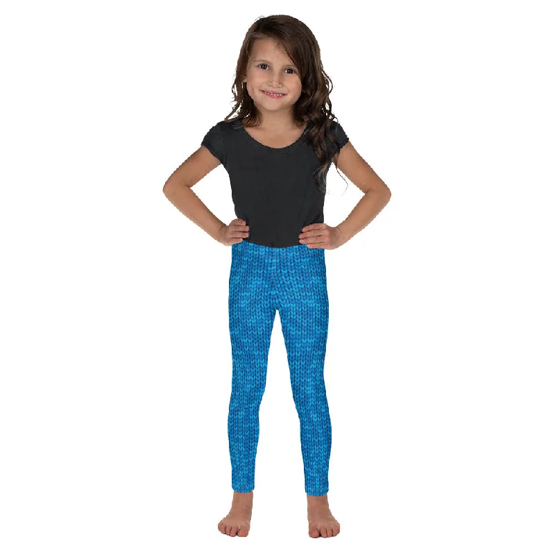 Relaxed Dresses Knitted Print Pattern Kid's Leggings